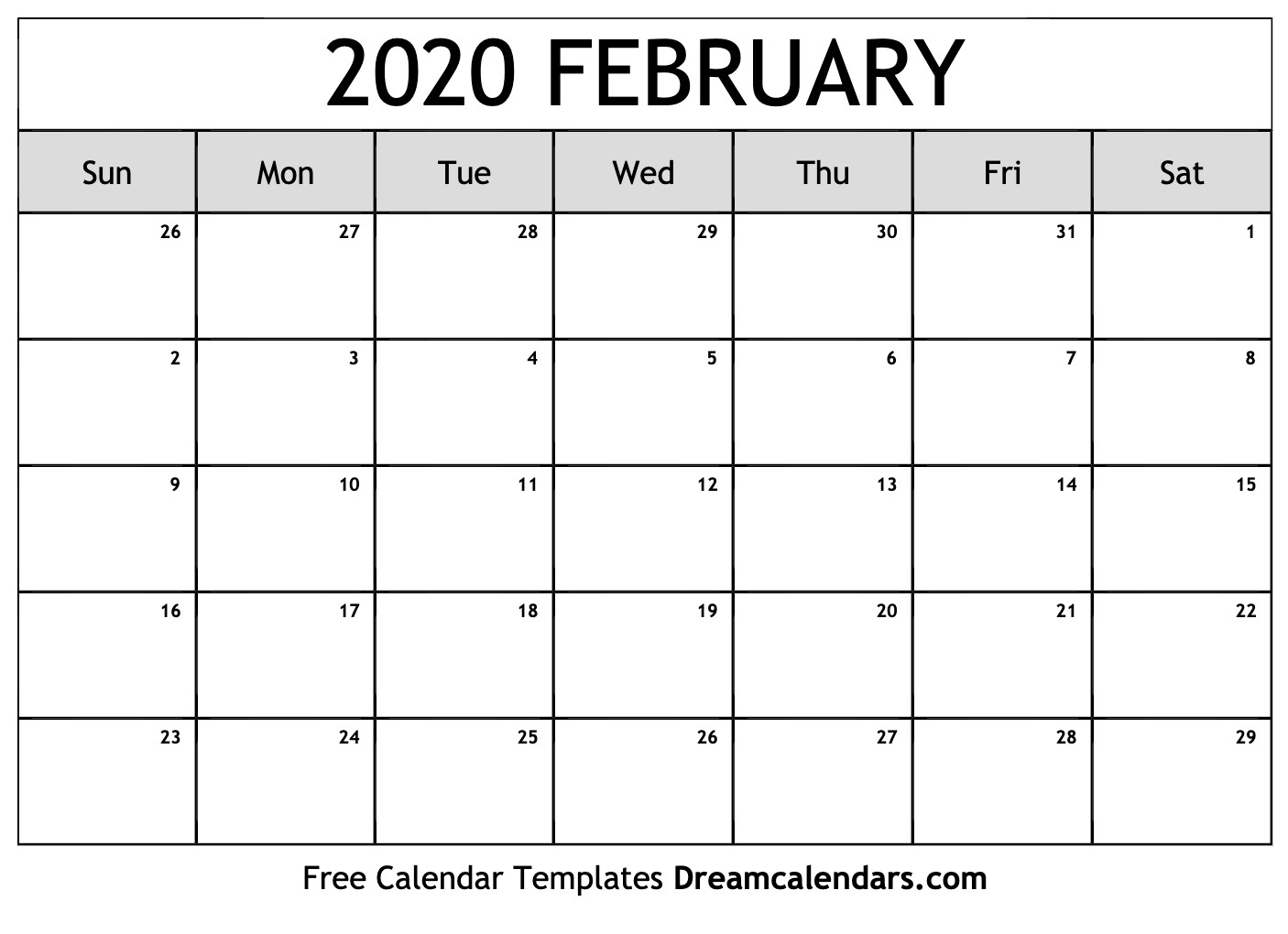 Printable February 2020 Calendar Remarkable 2020 Calendar February Month