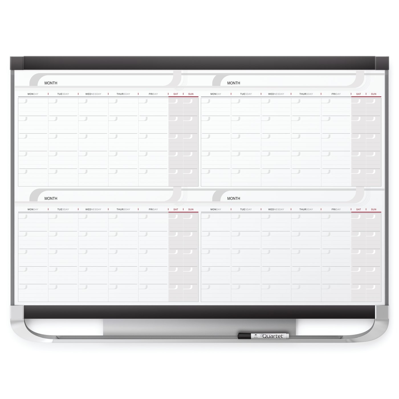 Quartet - Boards - Specialty Whiteboards - Whiteboard Calendars 2 Month Calendar Whiteboard