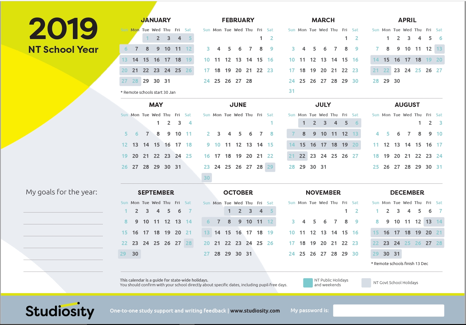 School Terms And Public Holiday Dates For Nt In 2019 | Studiosity Iphone 5 Calendar Public Holidays