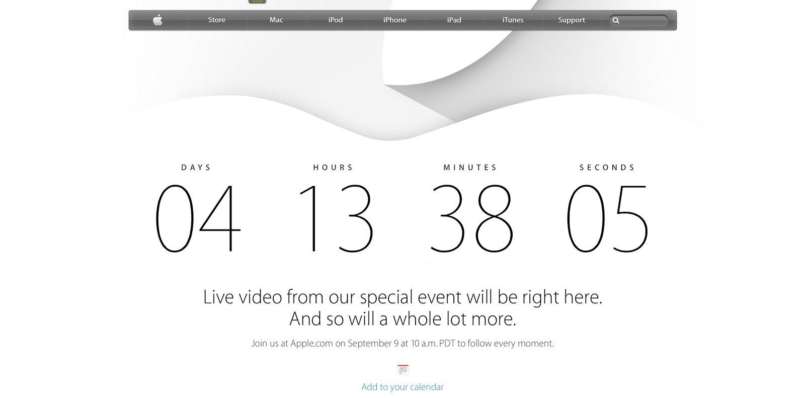 Tech Talk 4 Geeks: Apple Makes Page With Countdown For Iphone 6 Event Iphone 6 Calendar Countdown