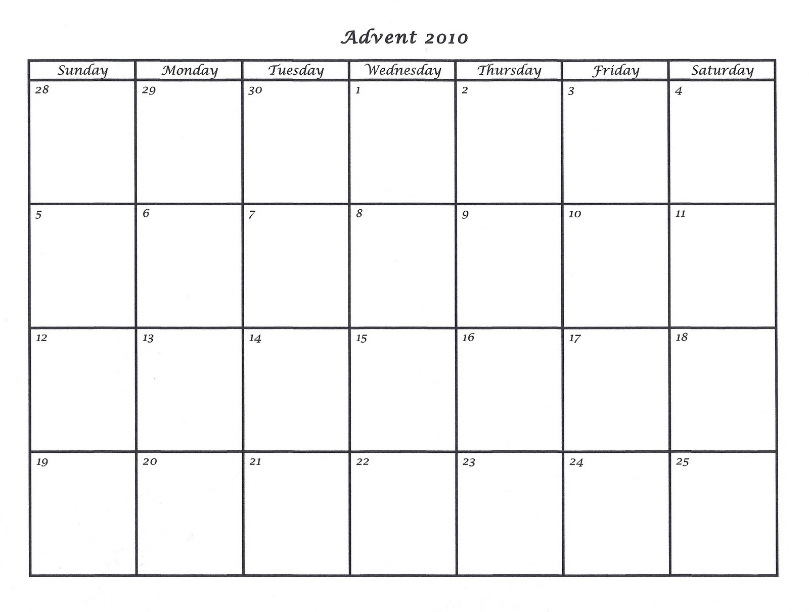5X7 Calendar Template Free Printable Blank Calendar Template