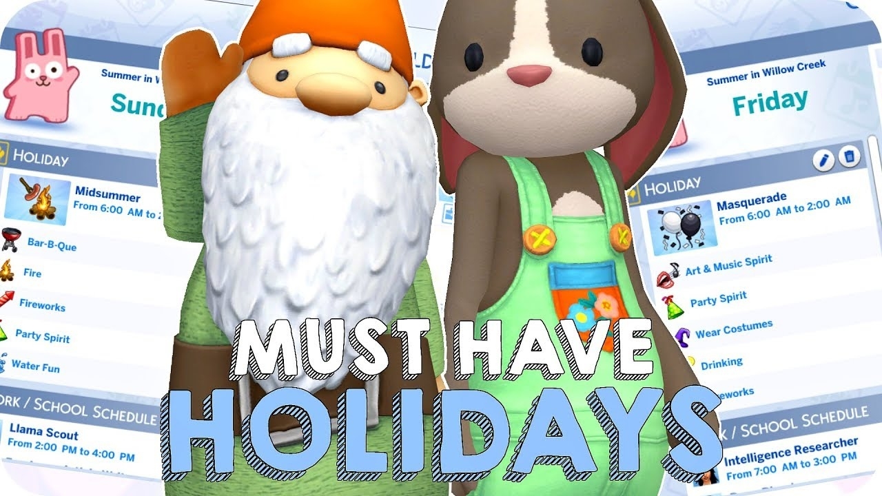 Ten Must Have Holidays In Sims 4 Seasons | The Sims 4 Seasons Sims 4 Calendar Holidays