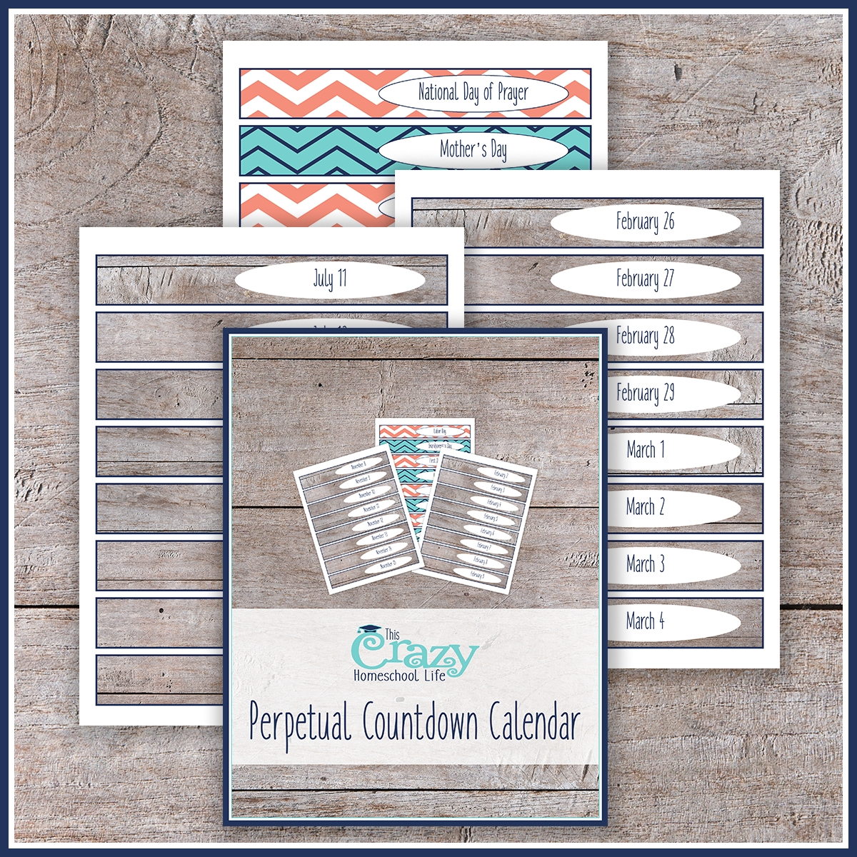 The Printable Perpetual Countdown Calendar · This Crazy Homeschool Life Design A Countdown Calendar