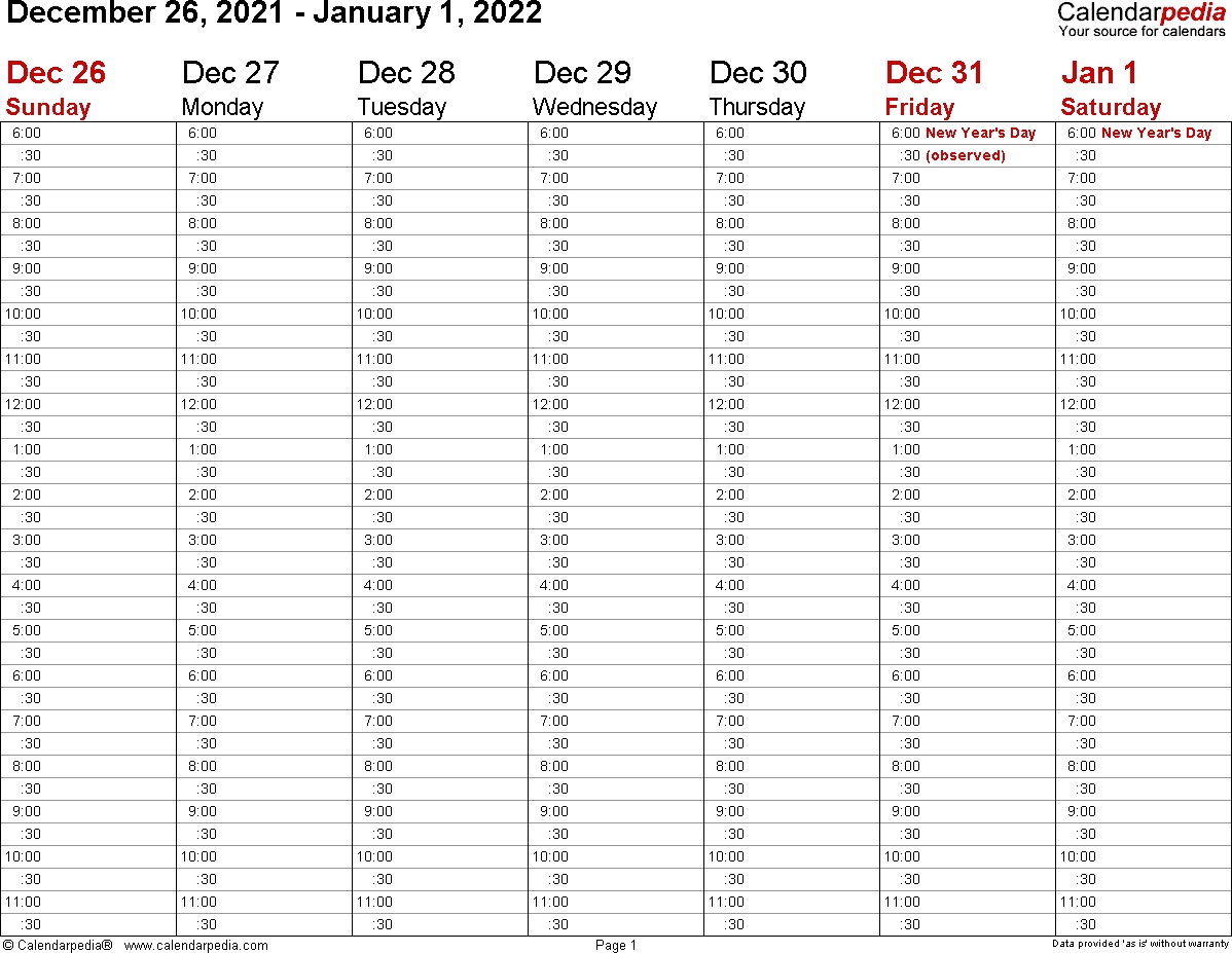 Weekly Calendar 2022 For Pdf - 12 Free Printable Templates 8 Week Calendar Template Pdf
