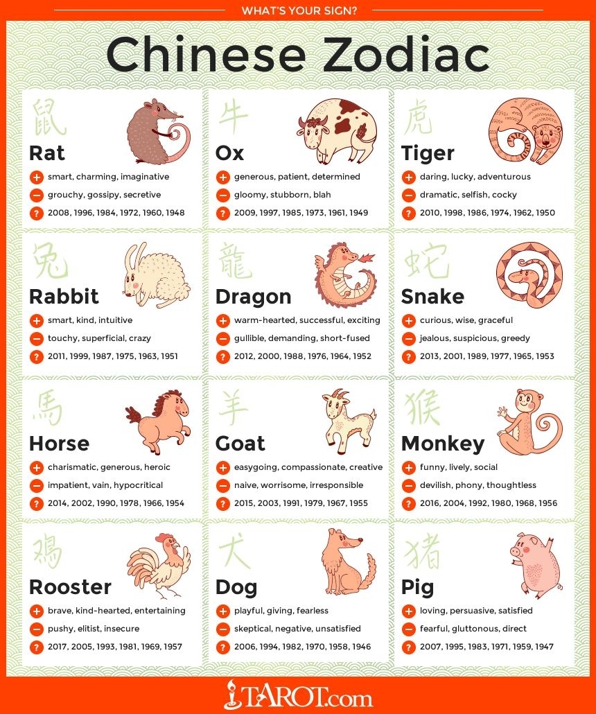 What&#039;s Your Chinese Zodiac Sign? | The Magnificent Zodiac | Chinese Chinese Zodiac Calendar Placemat