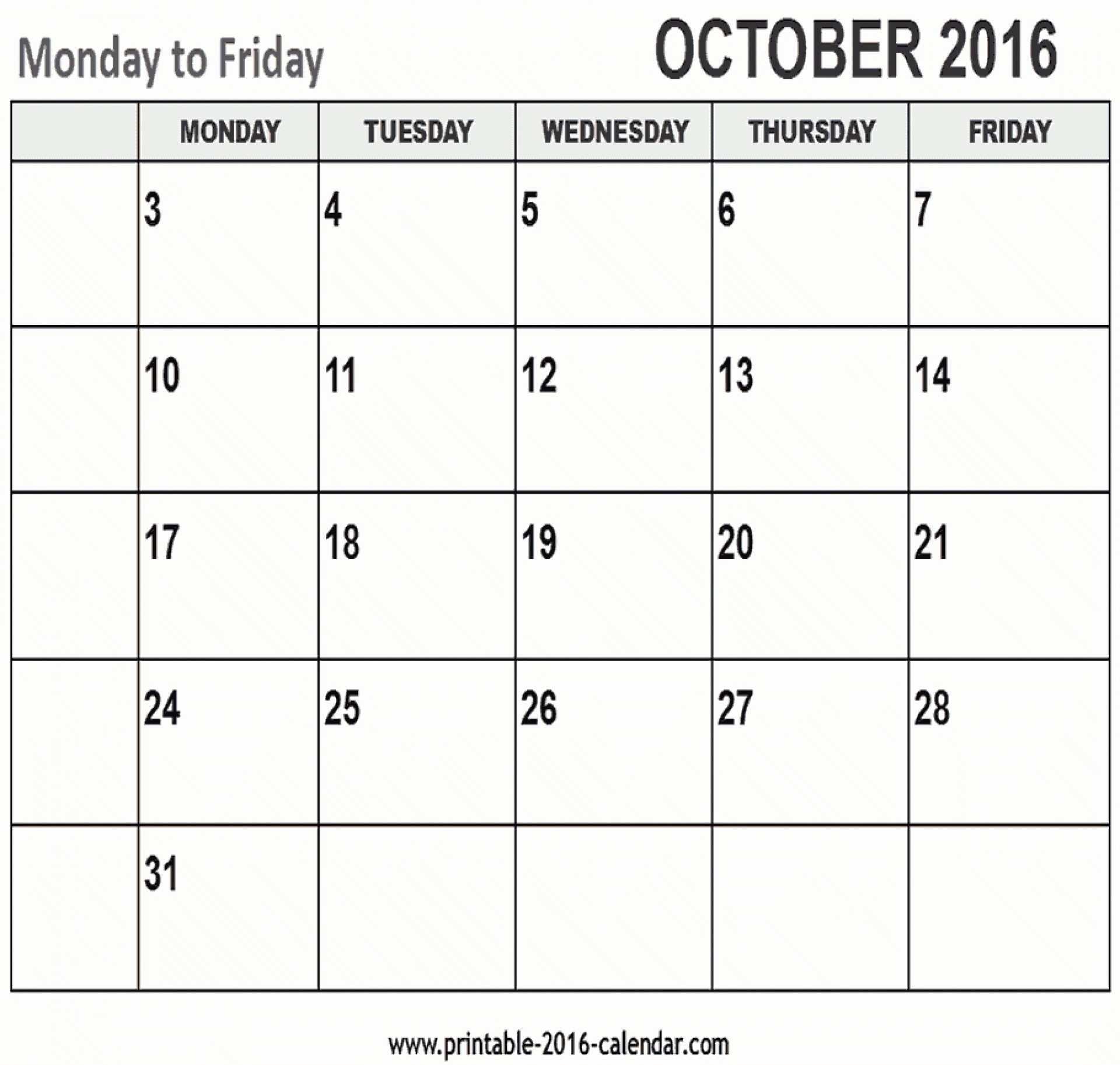 Remarkable Free Printable Calendars Without Weekends Printable Blank Calendar Template