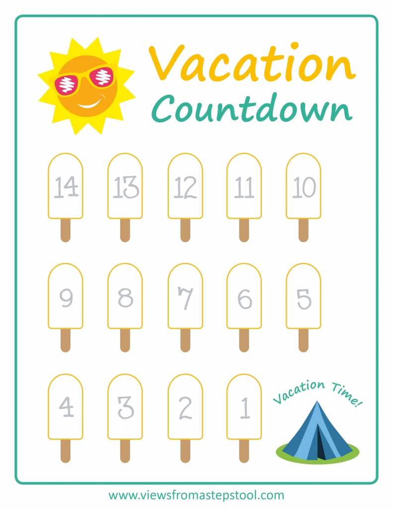 13 Fabulous Vacation Countdown Calendars | Kittybabylove Free Printable Countdown Calendar Template
