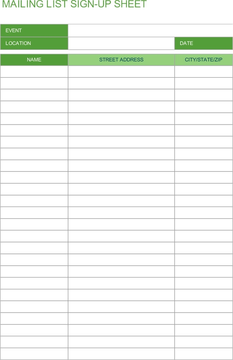 16+ Free Sign-In &amp; Sign-Up Sheet Templates (For Excel &amp; Word) Monthly Sign Up Sheets Printable
