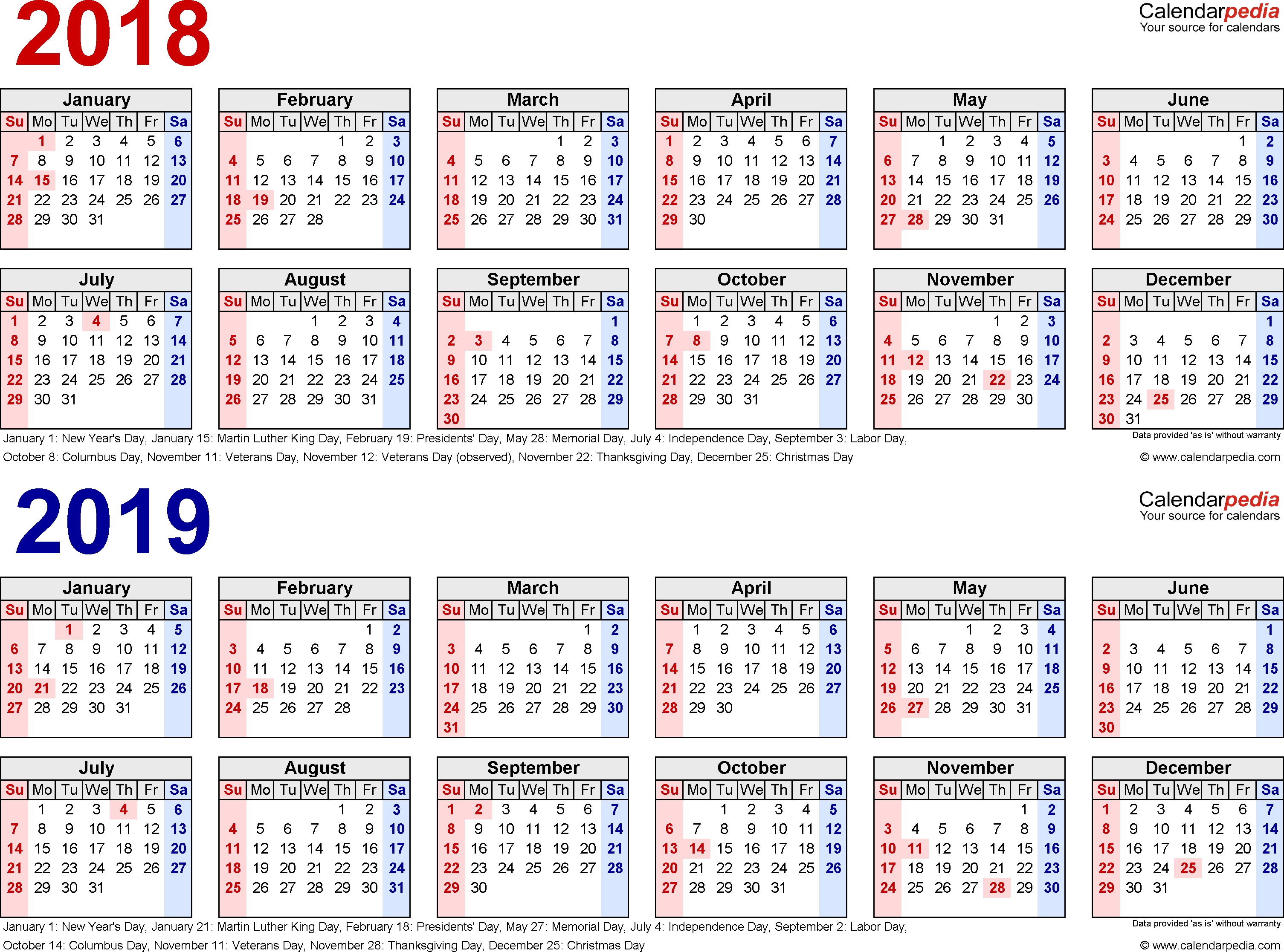 2018-2019 Two Year Calendar - Free Printable Pdf Templates Exceptional 5 Years Calendar Uk Free Print