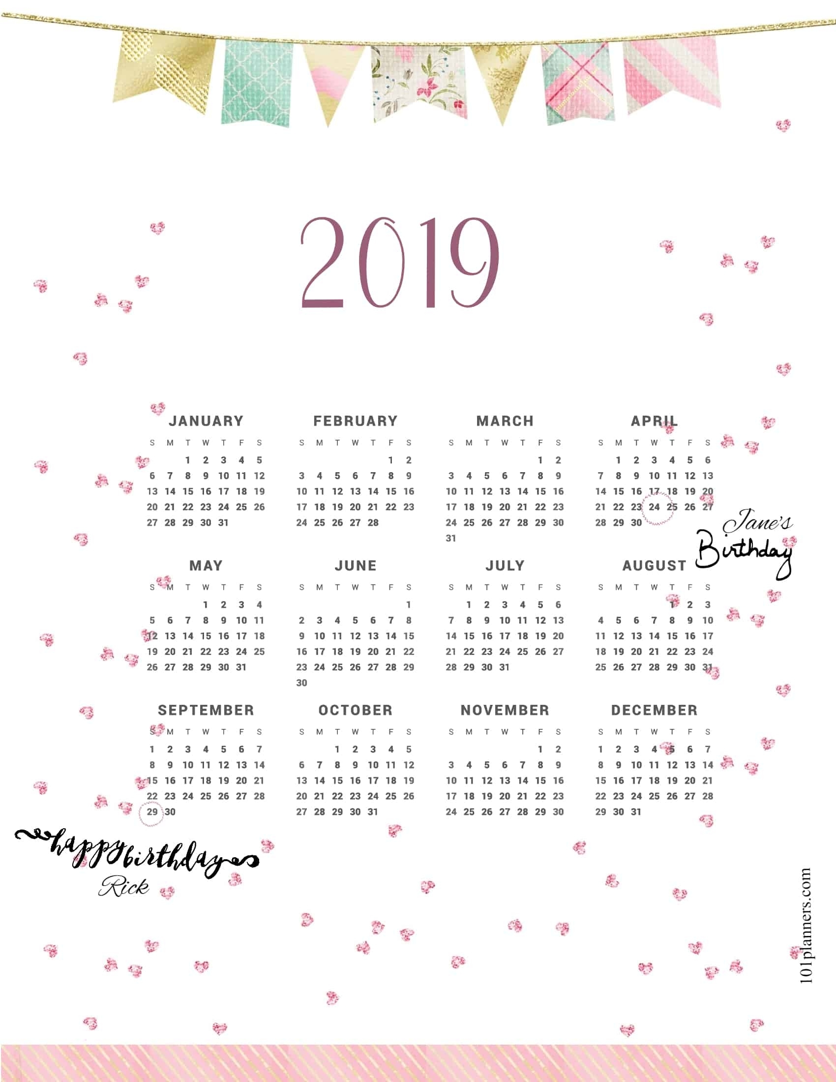 2019 Calendar Impressive Free 2020 Calendar At A Glance