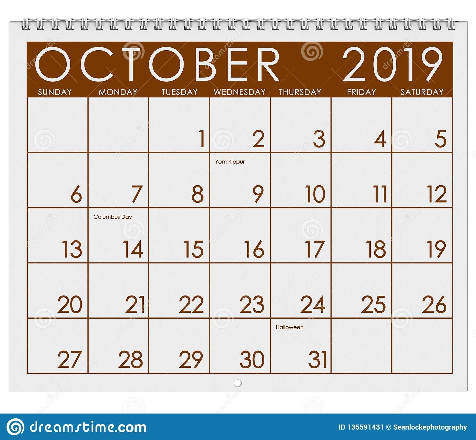 2019: Calendar: Month Of October Stock Illustration Perky Three Calendar Monthas From 25 October