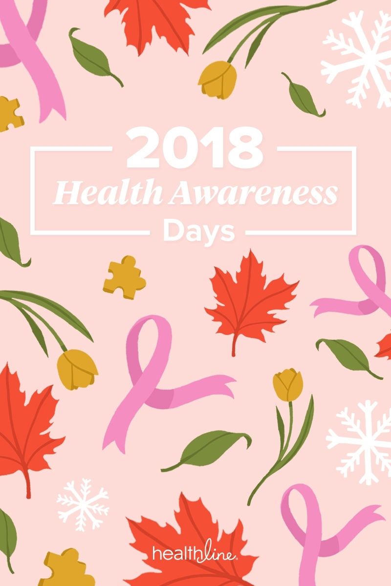 2019 Health Awareness Calendar Dashing Month By Month Awareness Calendar