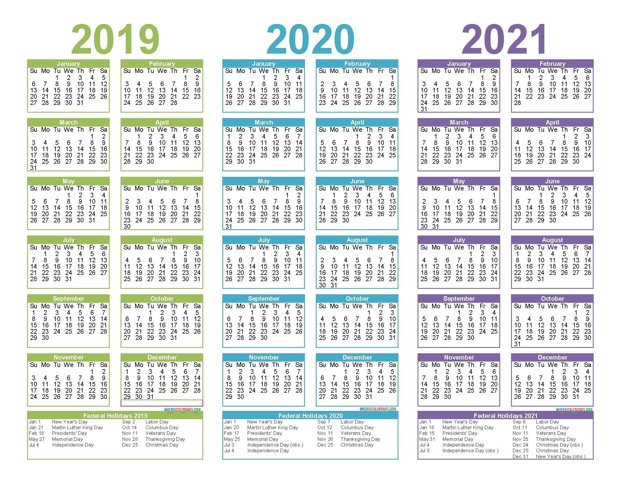 2019 To 2021 3 Year Calendar Printable Free Pdf, Word, Image Perky Free Printable 3 Year Calendar 2019 To 2020