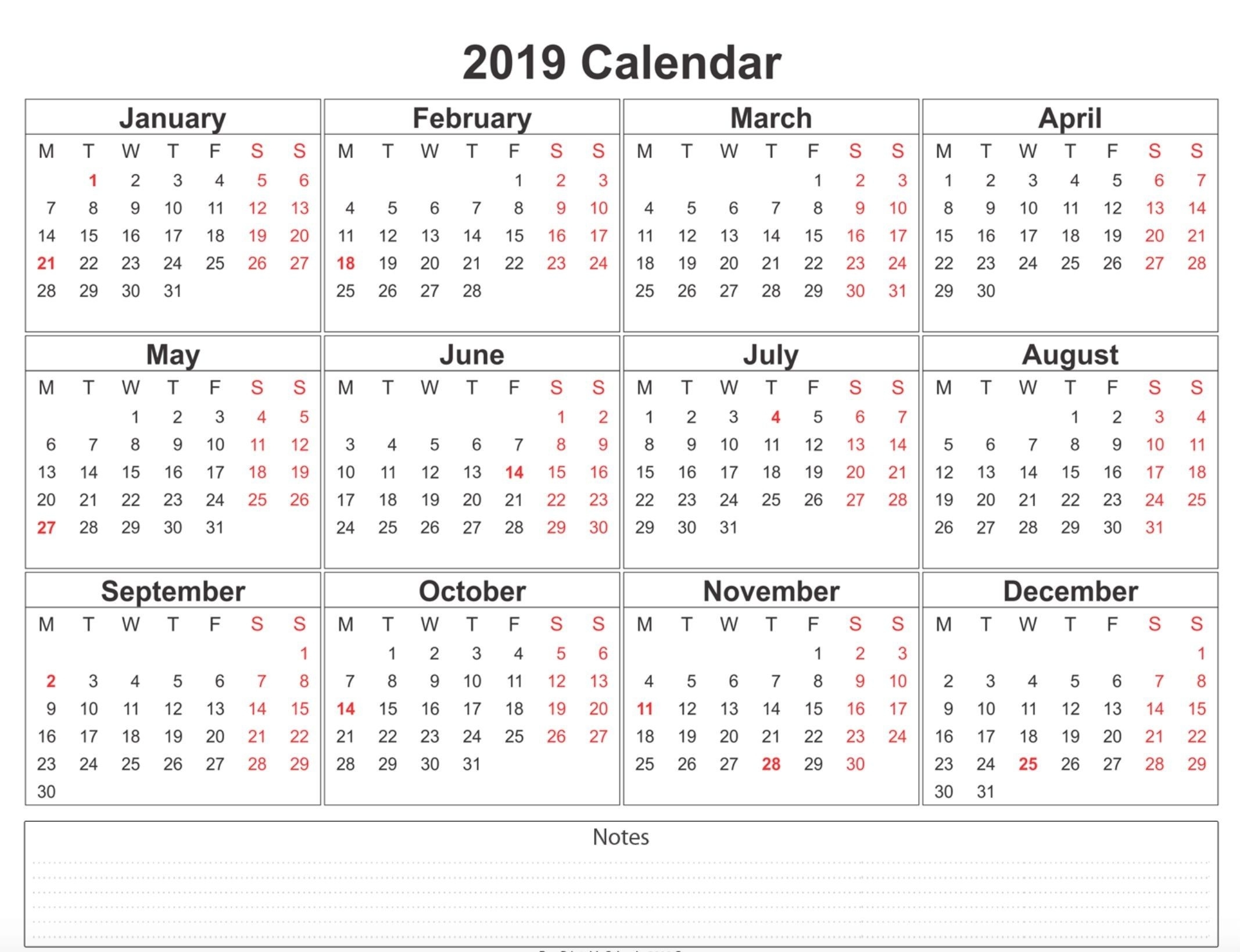 2019 Weekly Calendar Printable | Calendar 2019 Template, 12 South African Calendar 2020 Pdf