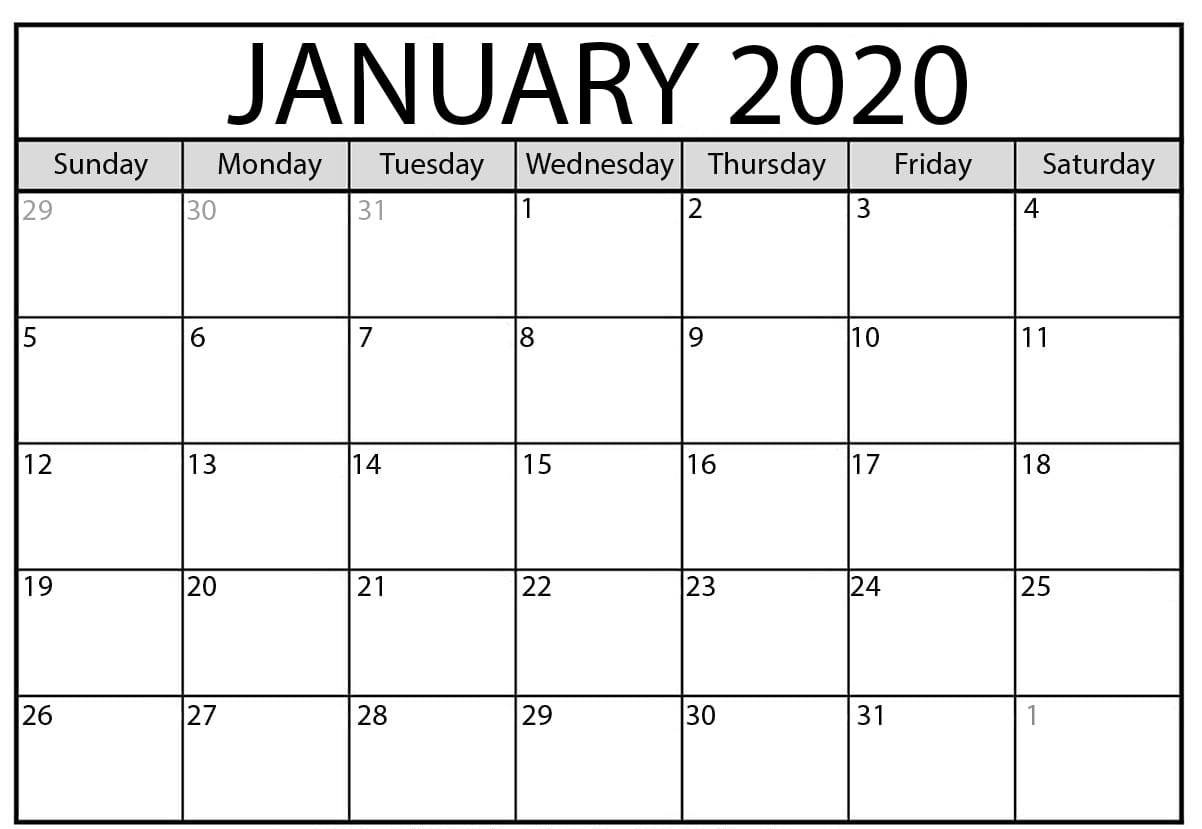 2020 12 Month Calendar Template - Colona.rsd7 Impressive Printable Blank Monthly Calendar Template 2020