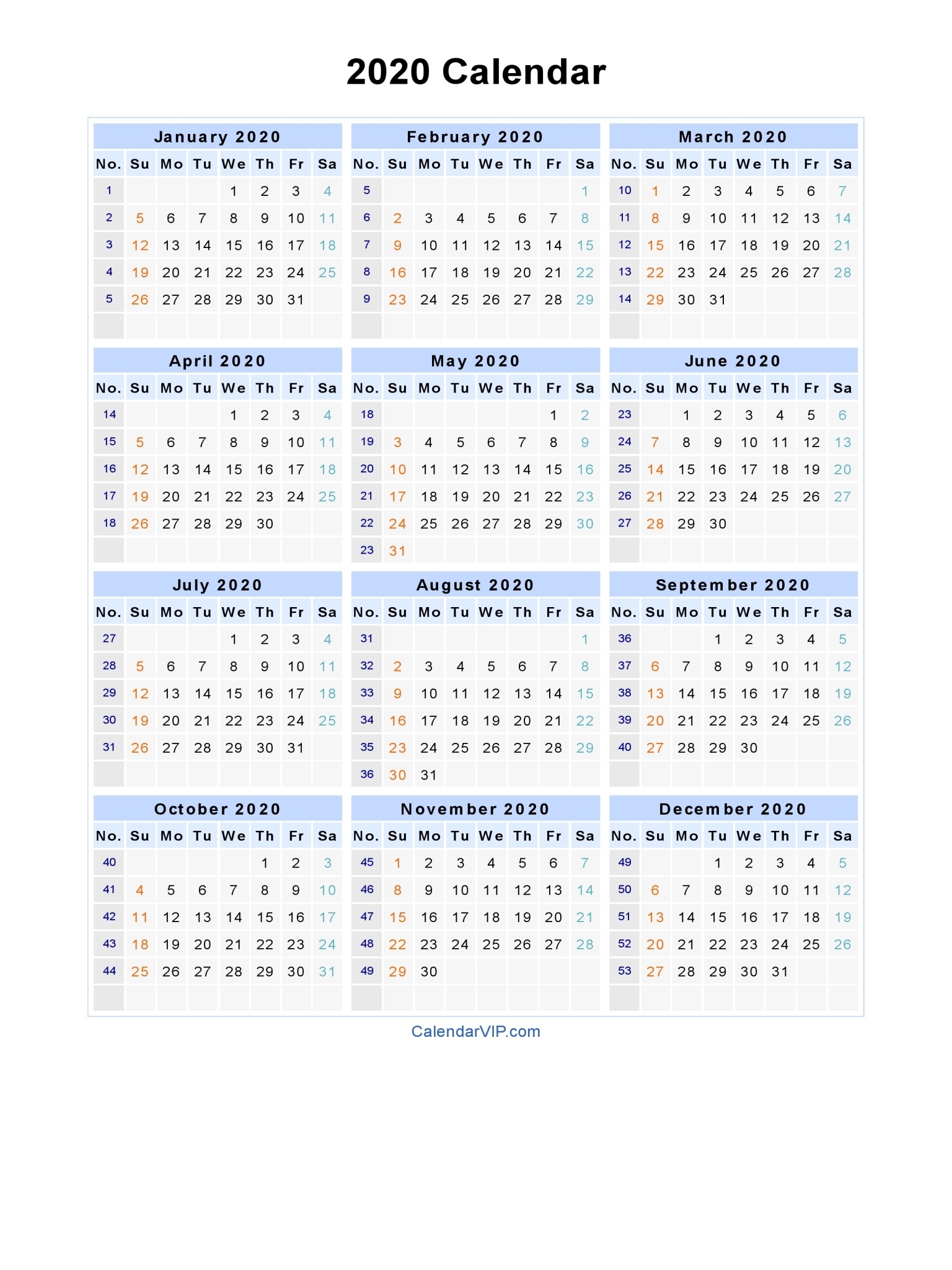 2020 Calendar - Blank Printable Calendar Template In Pdf Perky 2020 Calendar For Microsoft Word