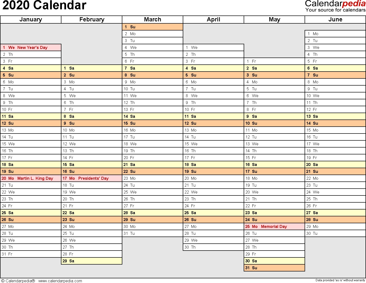 2020 Calendar - Free Printable Microsoft Word Templates Incredible Calendarpedia 2020 For South Africa