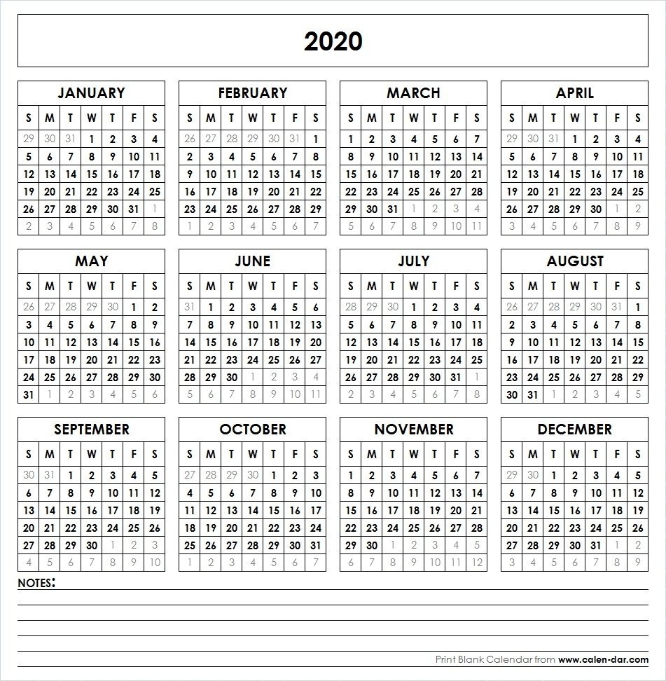 2020 Printable Calendar | Printable Yearly Calendar, Yearly Perky Year Calendar 2020 Printable