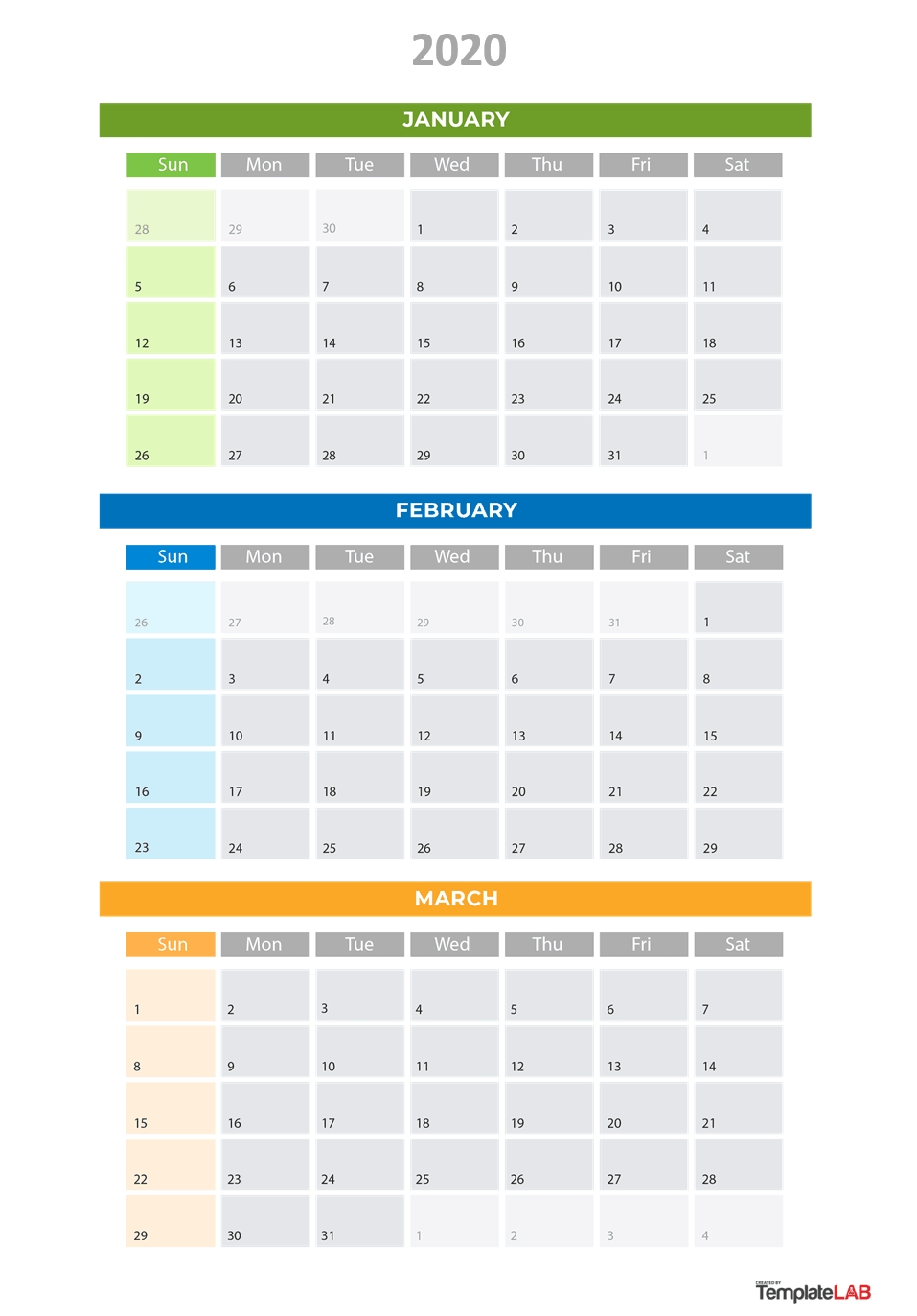 2020 Printable Calendars [Monthly, With Holidays, Yearly] ᐅ Perky Calendar Lab 2020 Printable Calendar