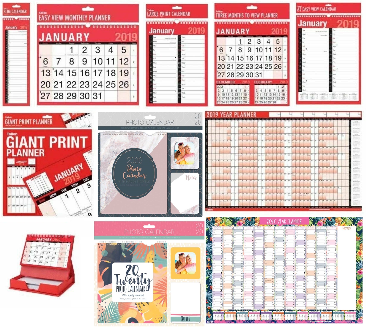 2020 Wall Calendar Large Month To View Planner,easy View Slim Calendar  Office Commercial 14-Month Wall Calendar With 3-Month View