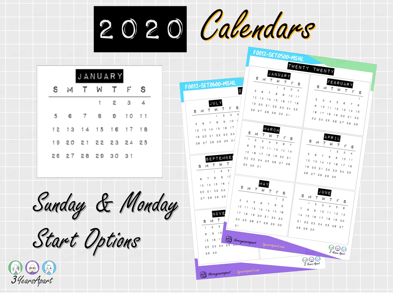 2020 Yearly Calendar Free Printable | Bullet Journal And Free Printable Disneyland Countdown Calendar 2020