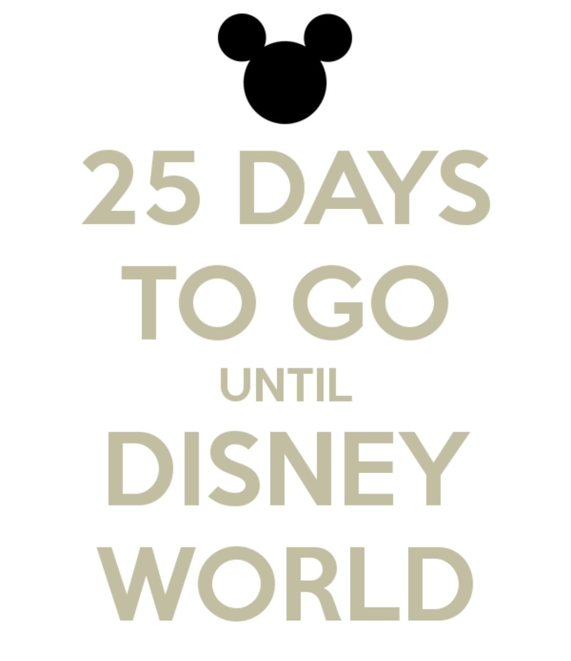 25 Days Til Disney | Disney World Trip, Disney, Trip Countdown Countdown To Disney World Trip