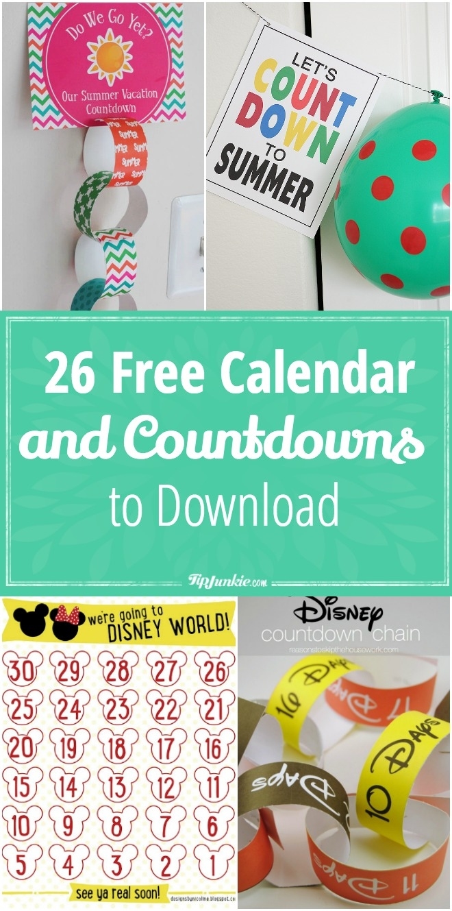 26 Free Calendar And Countdowns To Download For May – Tip Junkie Extraordinary Free Countdown Calendar For Retirement
