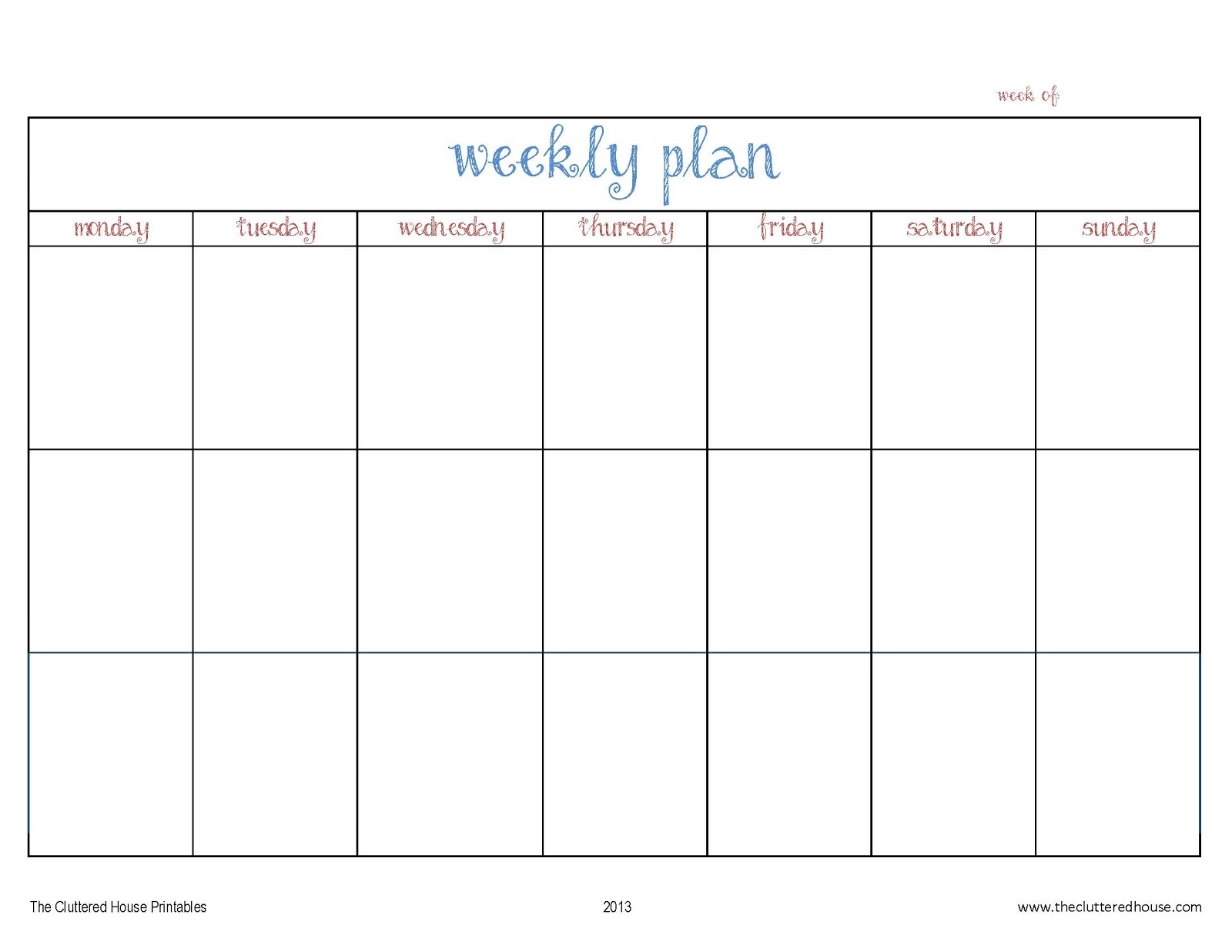 Free Printable 3 Week Calendar