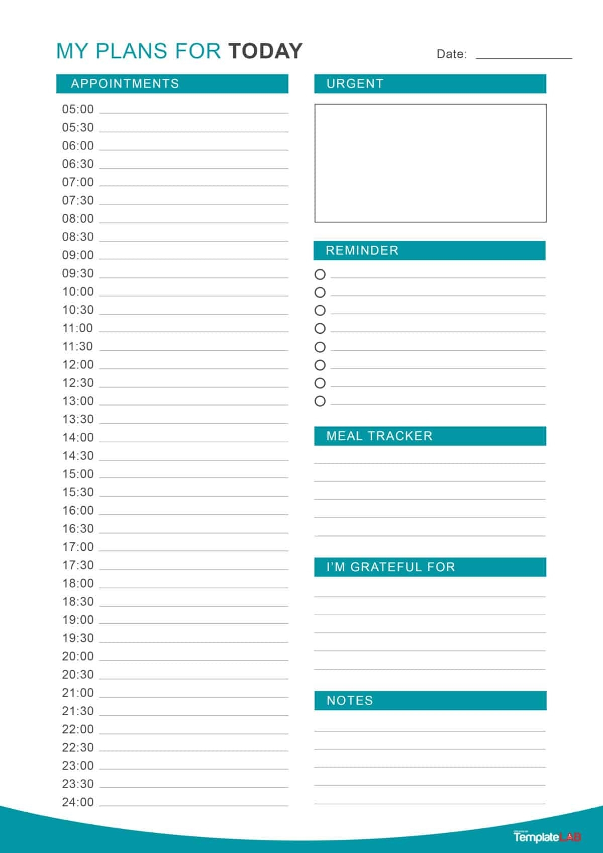 47 Printable Daily Planner Templates (Free In Word/excel/pdf) Four Month Calendar Small Printable