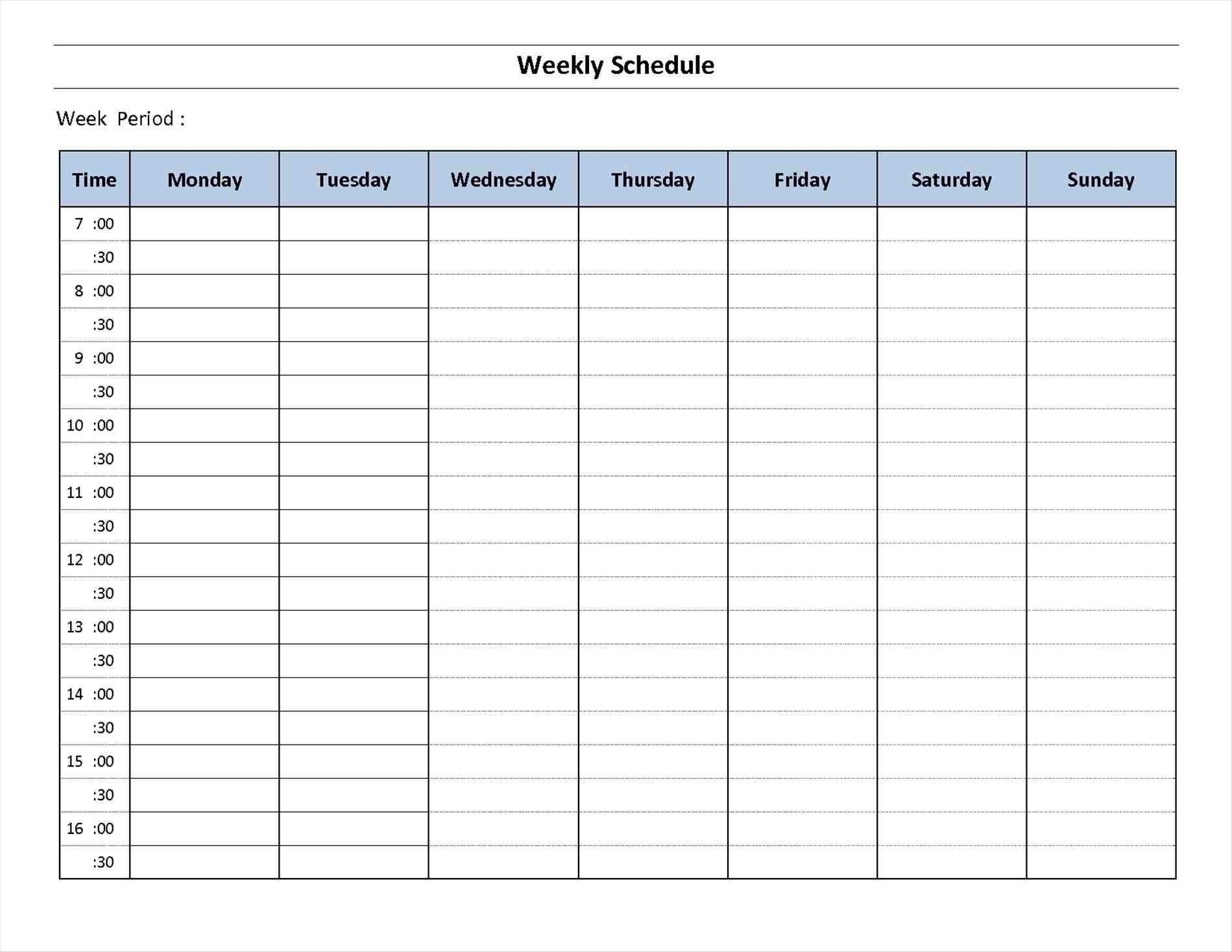 7 Day Week Calendar Printable | Template Calendar Printable Dashing One Week Calendar Printable Blank