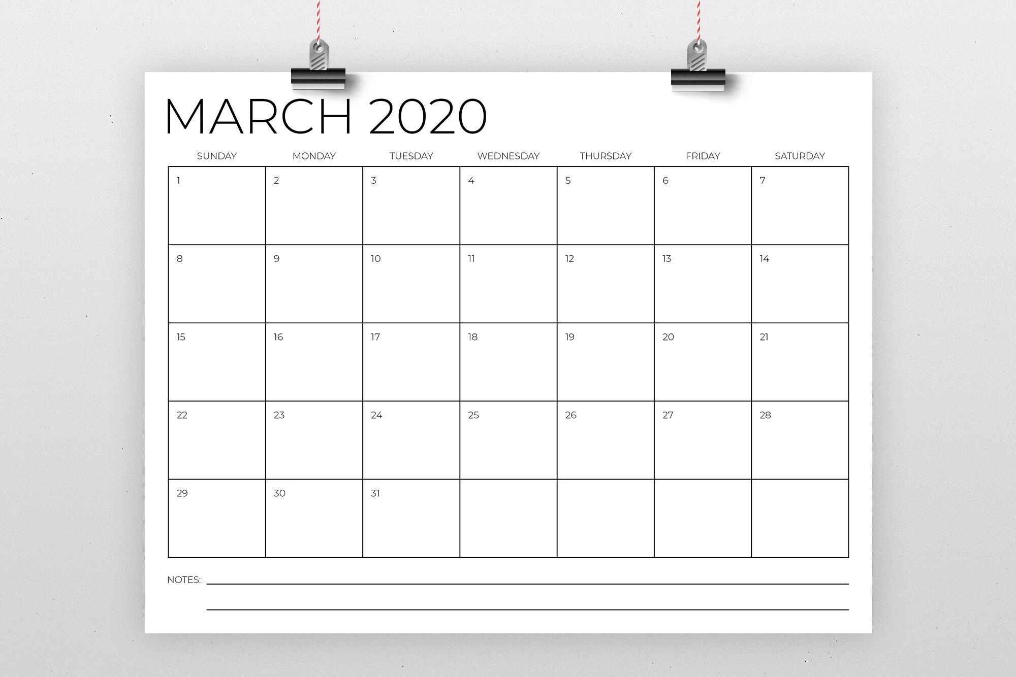 8.5 X 11 Inch Minimal 2020 Calendar By Running With Foxes Exceptional 8.5 X 11 Inch Monthly Calendar