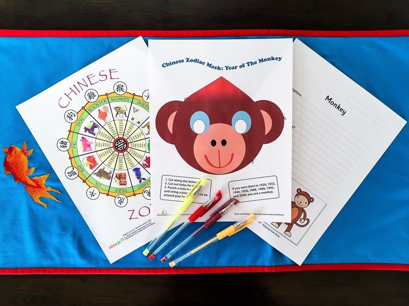 9 Free Chinese New Year Printables For Kids - La Jolla Mom Perky Chinese Zodiac Placemats Free Printables