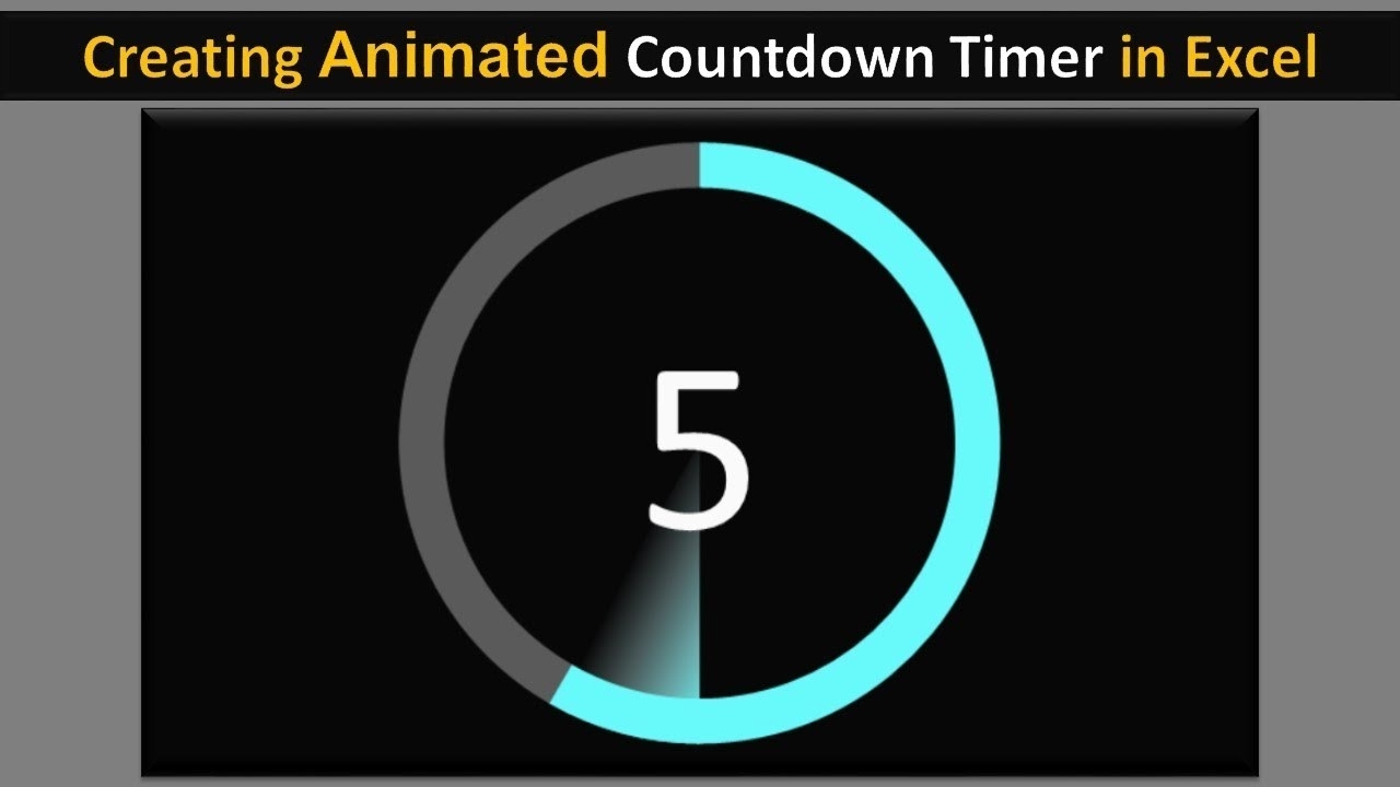Animated Countdown Timer In Excel - Simple And Easy Method Creating A Countdown In Excel