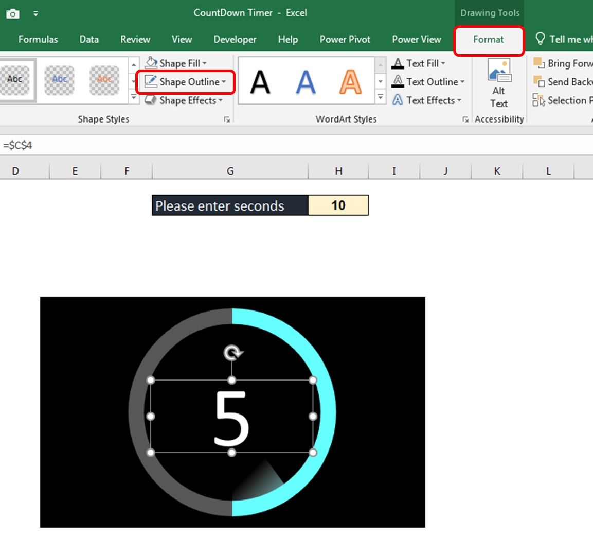 Animated Countdown Timer In Excel | Thedatalabs Creating A Countdown In Excel