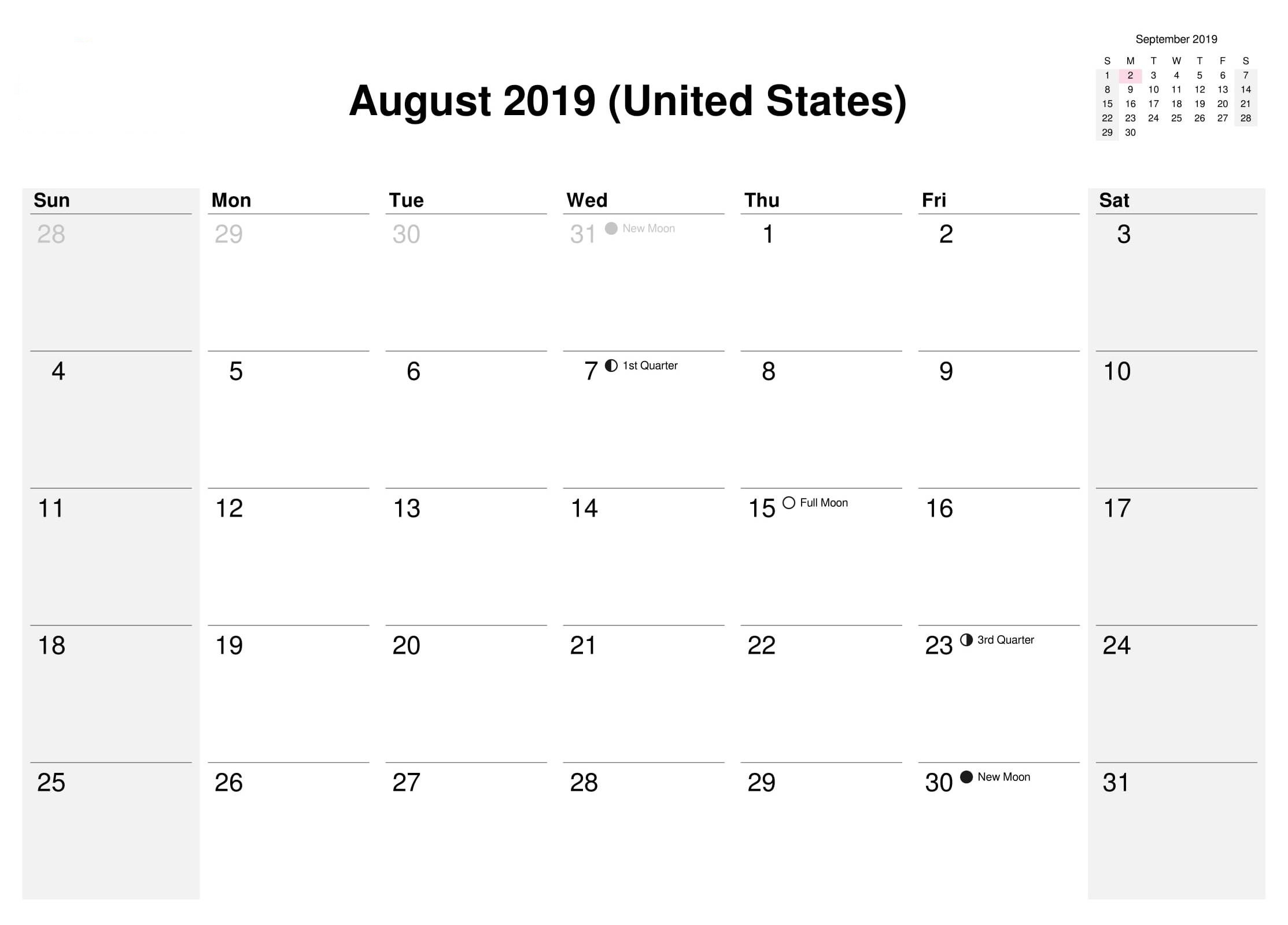 August 2019 Calendar With Holidays Usa Uk Canada India Australia Exceptional Free Editable Calendar Template 2020 Nova Scotia