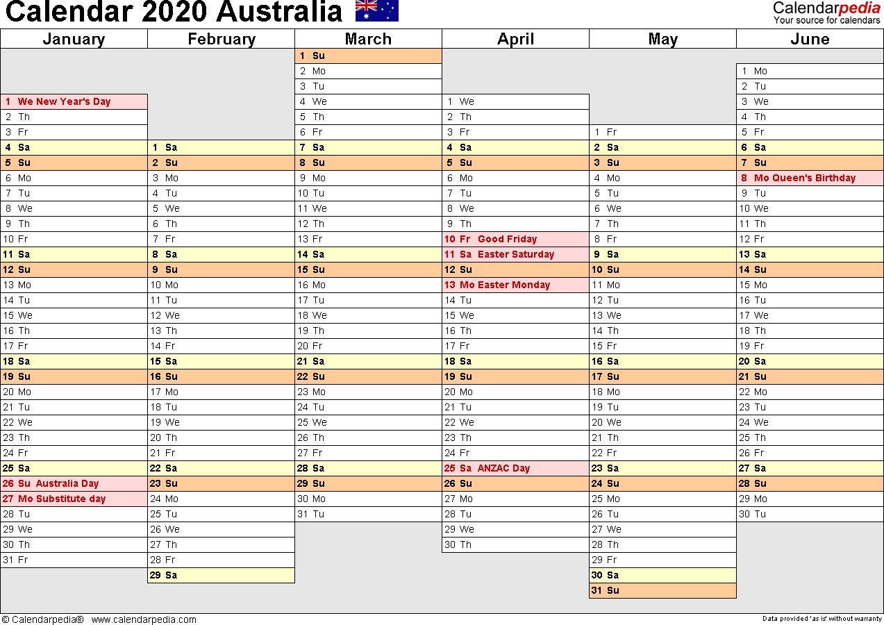 Australia Calendar 2020 - Free Printable Pdf Templates Impressive 2020 Nsw School Calendar Printable A4