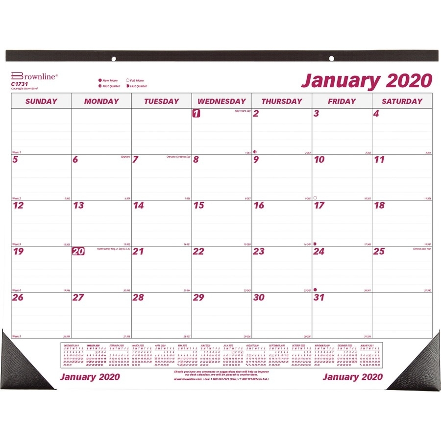 Brownline Professional Monthly Desk/wall Calendar Print Off 100 Day Tear Off Calendar