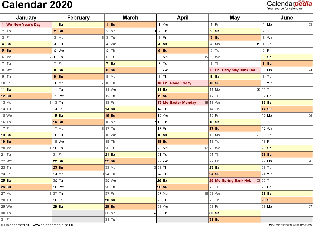 Calendar 2020 (Uk) – 17 Free Printable Pdf Templates-12 Extraordinary Blank Calendar 2020 Printable Uk