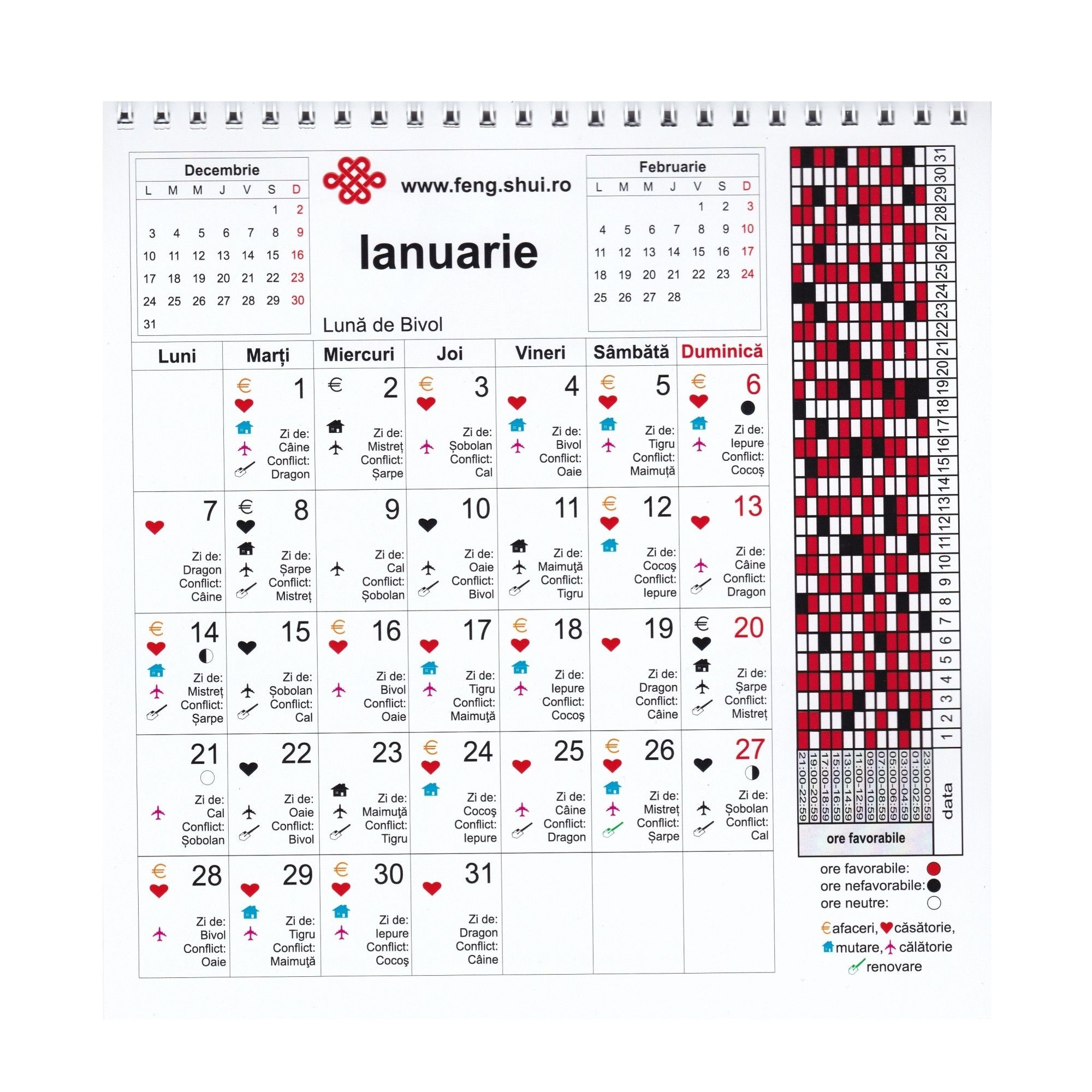 Calendar Feng Shui 2019 - Limba Romana, Multicolor, 20 X 20 Cm, 15 Pagini Remarkable Calendar 2020 In Limba Romana