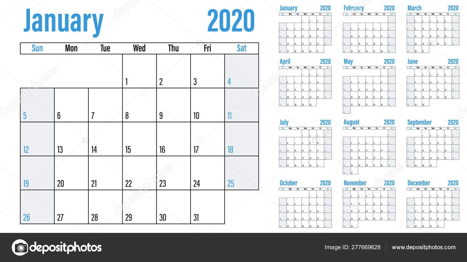 Calendar Planner 2020 Template Vector Illustration All Exceptional Calendar Of 2020 Indicating Week Numbers