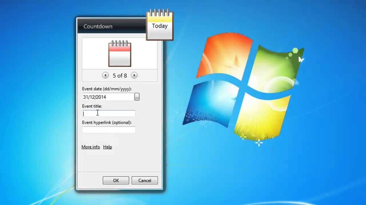 Countdown 2 Date - Windows 7 Desktop Gadget Countdown Calendar For Windows 10 Desktop