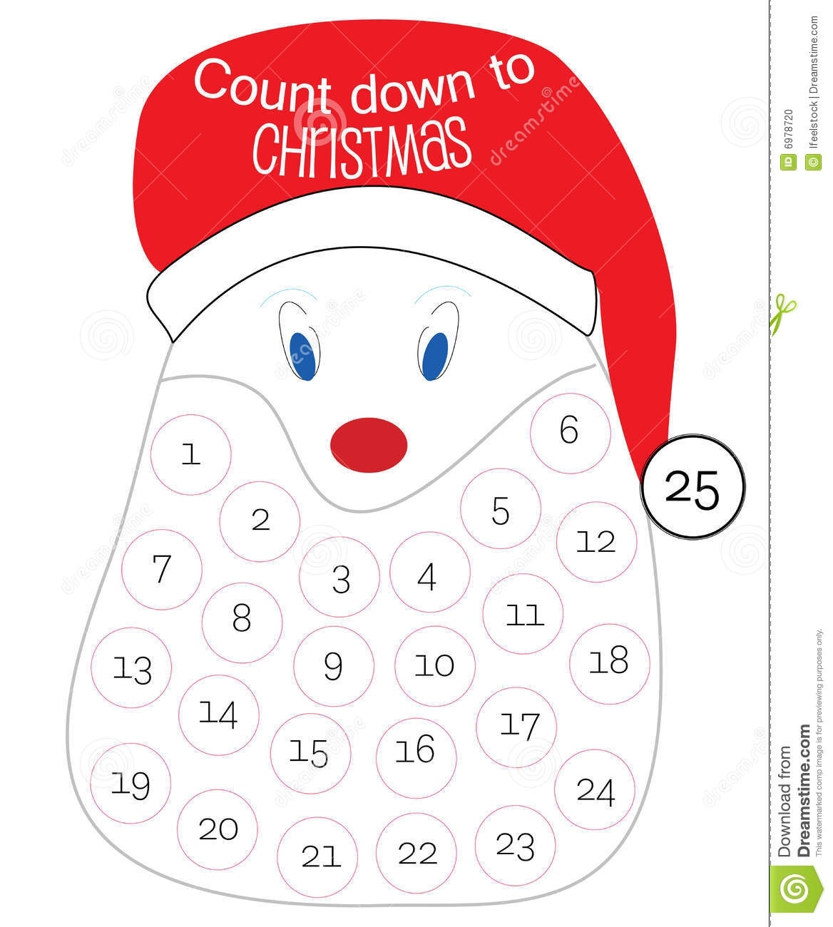 Countdown Till Christmas Stock Vector. Illustration Of Claus Countdown To Christmas Calendar Online