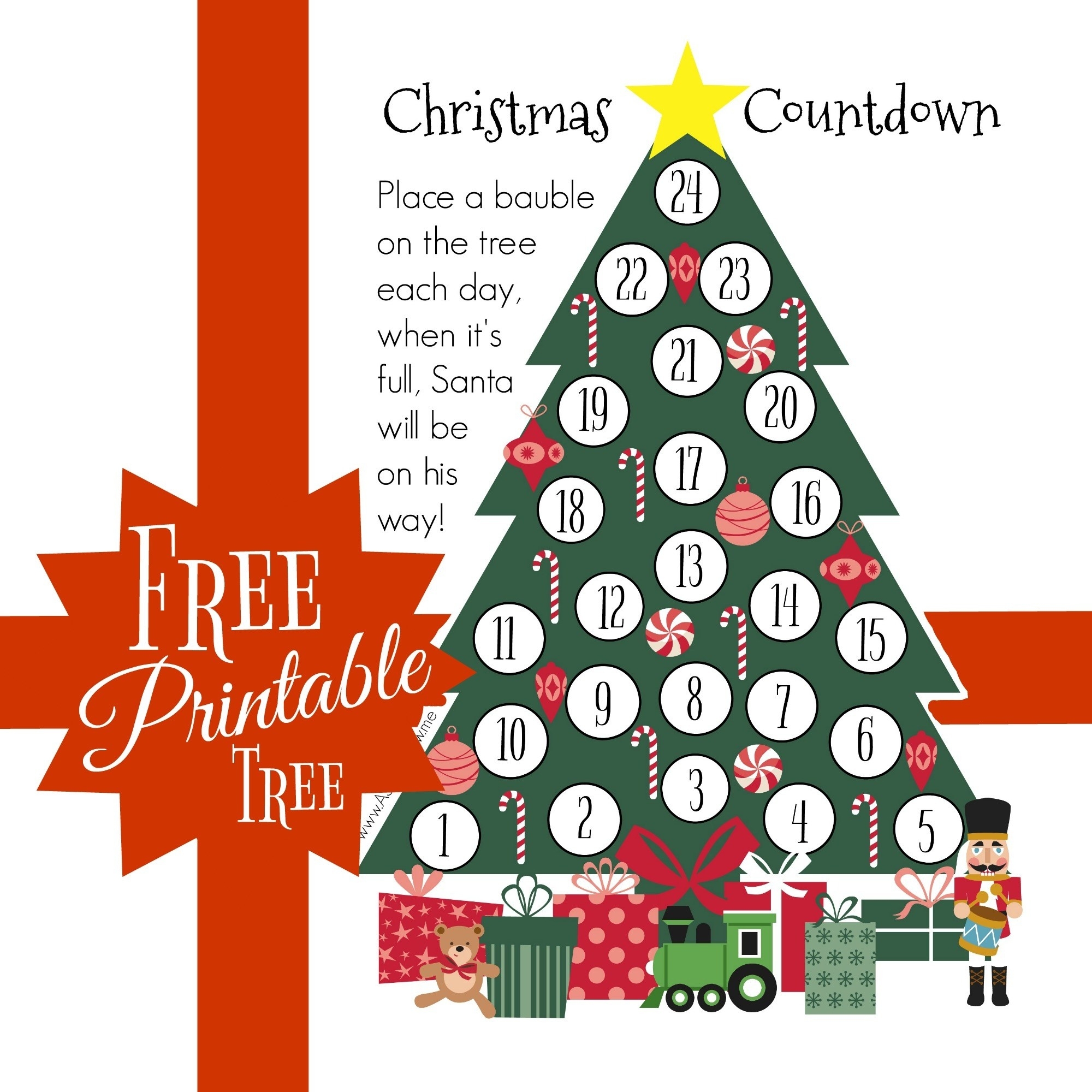 Crafty Christmas Countdown - Free Printable - As They Grow Impressive Free Printable Christmas Countdown Calendar