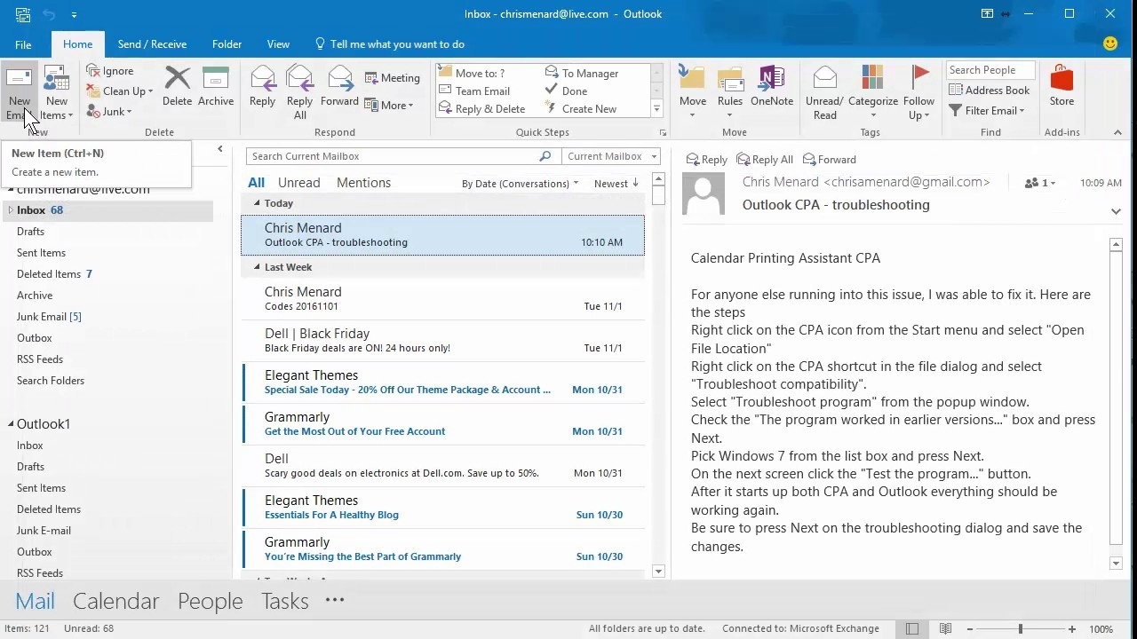 Create A Contact Group / Distribution List In Outlook By Chris Menard Office 365 Calendar Printing Assistant