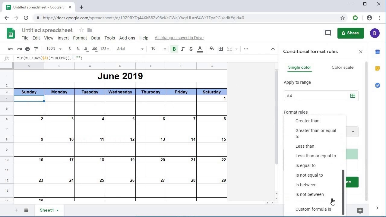Creating A Dynamic Monthly Calendar In Google Sheets Google Sheets Monthly Planner Template