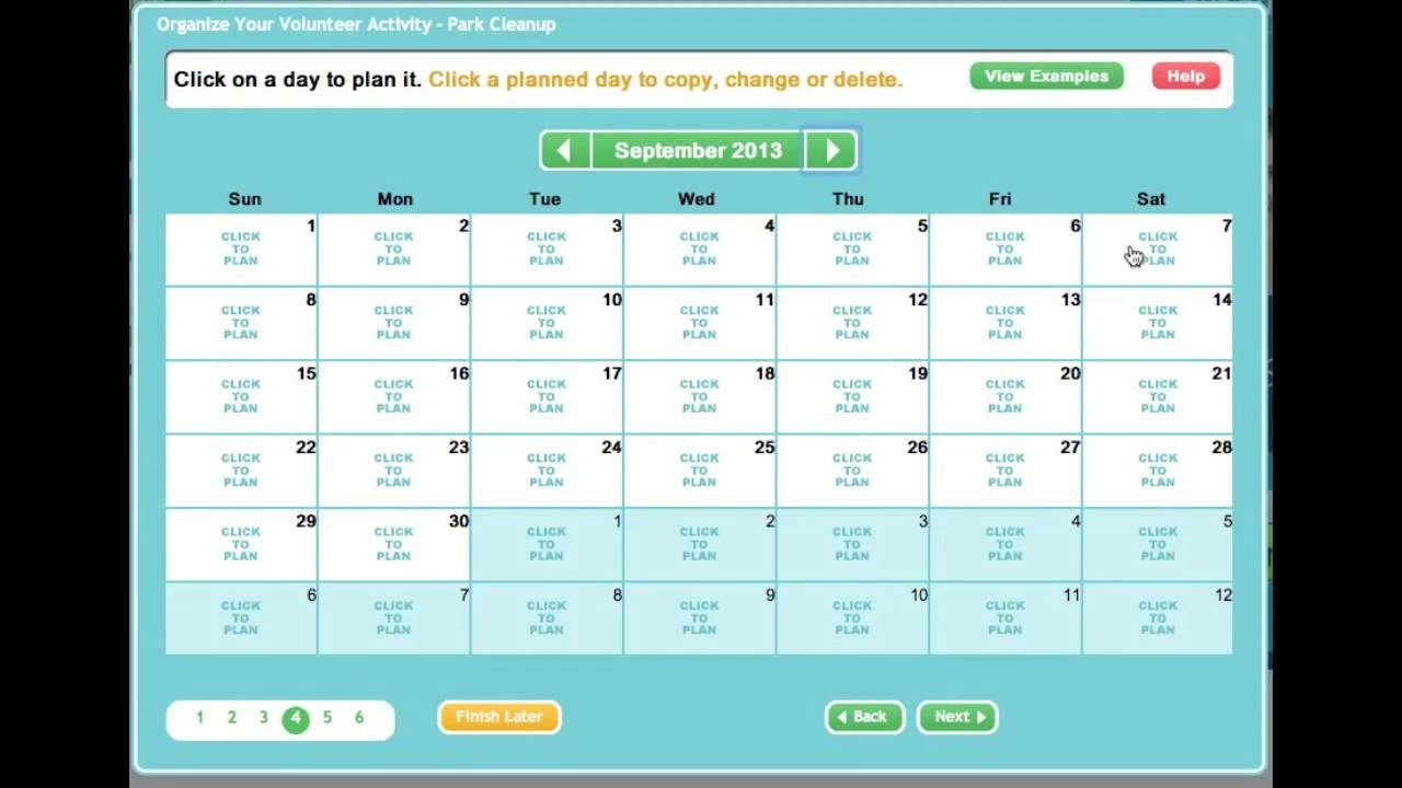 Creating An Online Sign Up Sheet Or Volunteer Calendar Impressive Calendar Sign Up Sheet Template