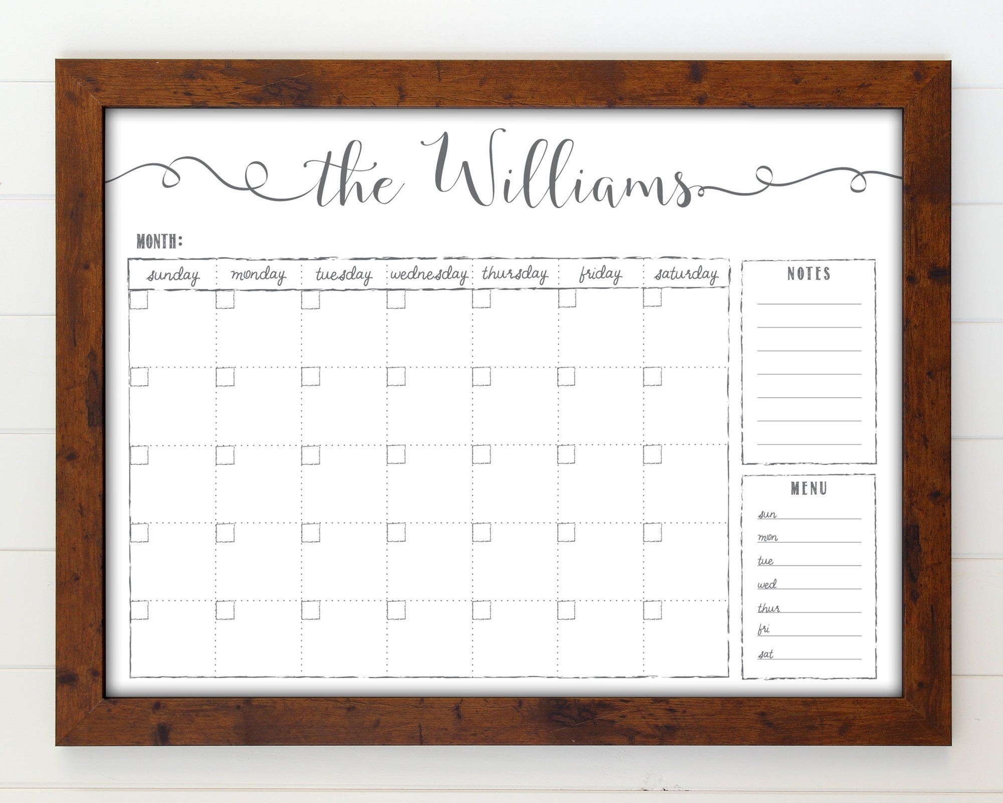 Custom Whiteboard Calendar, Dry Erase Farmhouse Calendar Exceptional Personalised Monthly Calendar Dry Erase Board
