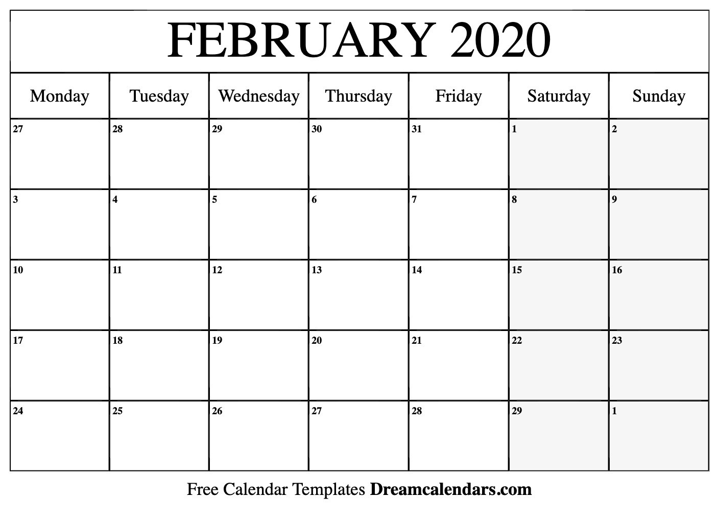 Cute February 2020 Calendar Printable January 2020 Calendar Printable Org