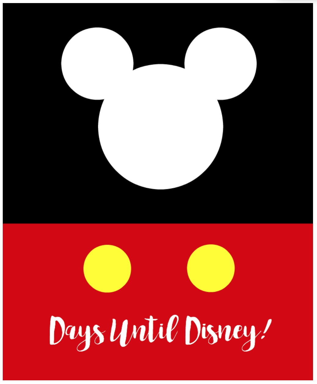 Days Until Disney Printable | Simply Being Mommy Dashing Count Down To Disney Printables