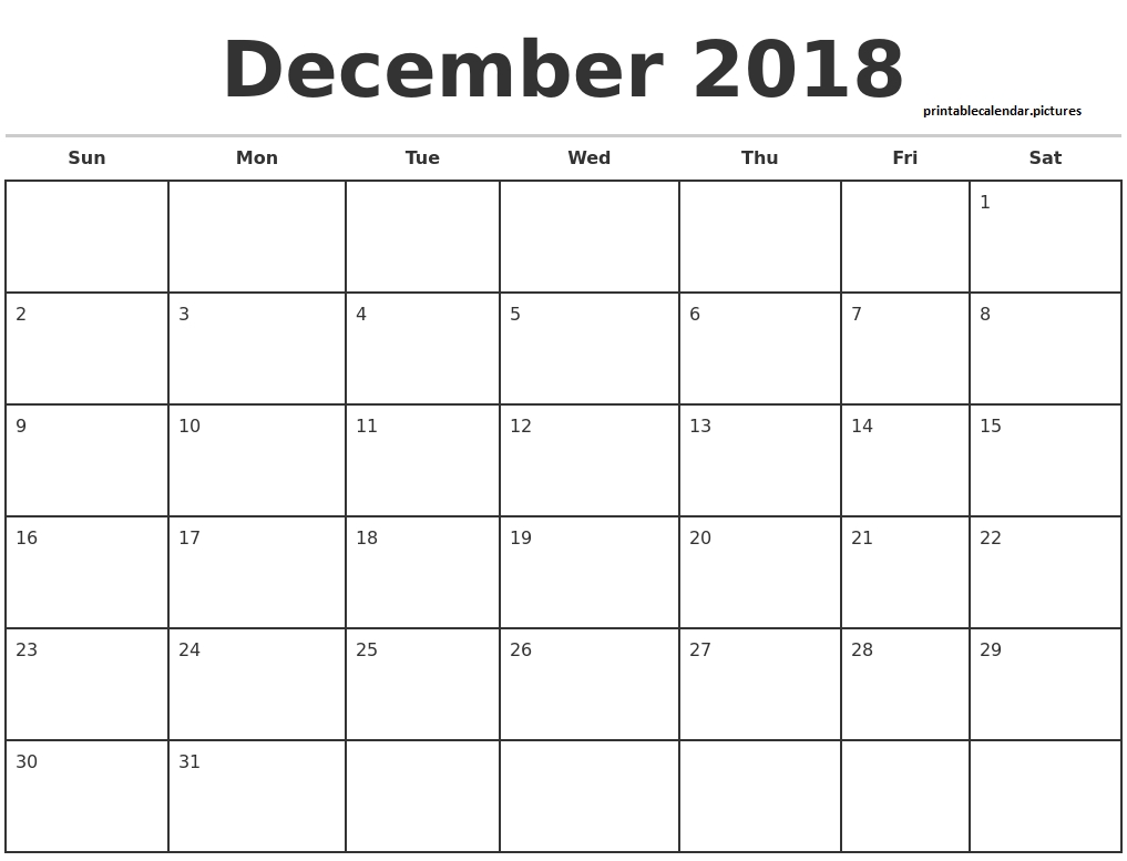 December 2018 Template Calendar With Black And White Outline Remarkable Black And White Calendar Template
